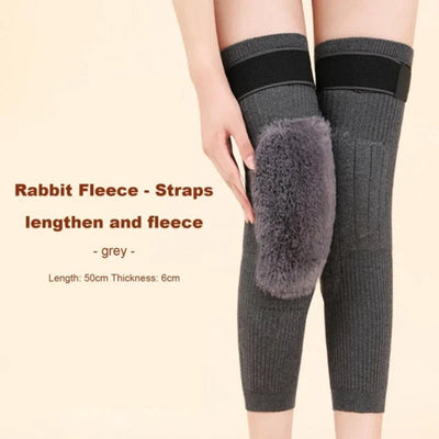 Knee Warmer - Woolen Blend Thermal Leg Warmers - 1 Pair Knee Pad - Unisex Elastic Knee Pads For Men & Women